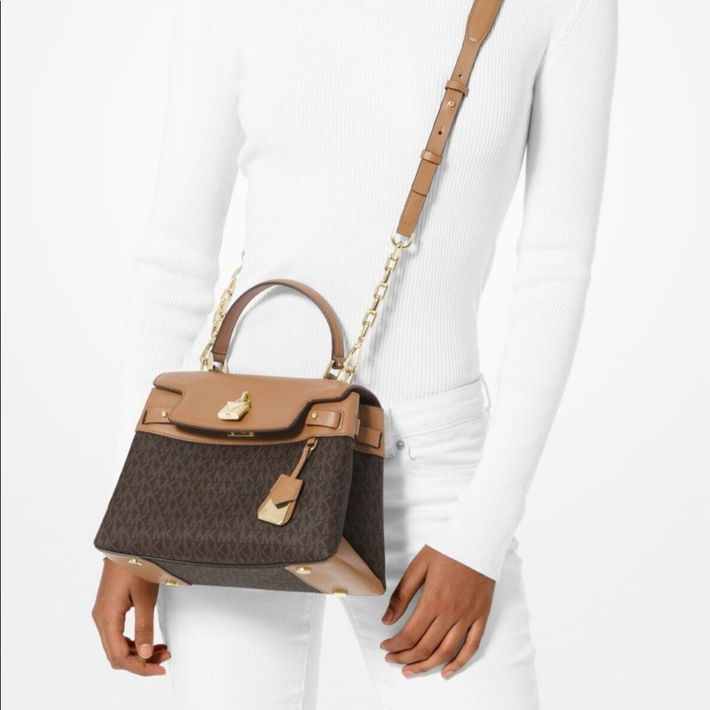 2 pcs Michael Kors Gramercy Top handle satchel set